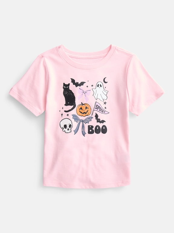 Halloween Toddler Girls Graphic Tee with Short Sleeves from Way to Celebrate, Sizes 12M-5T