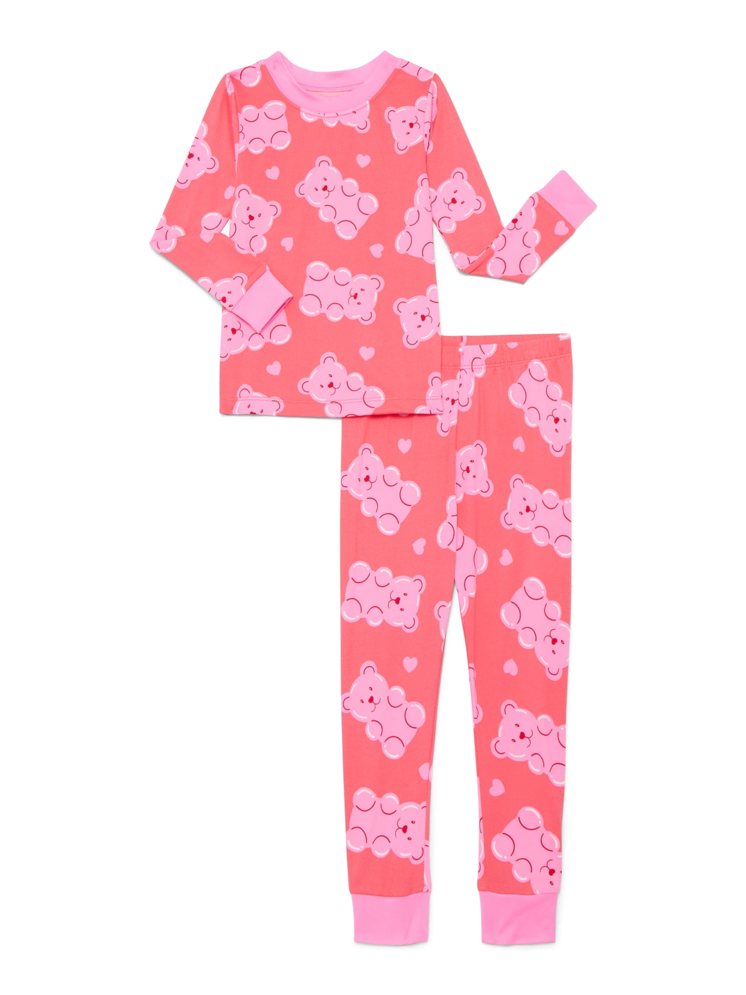 Valentine's Day Toddler Boys or Girls Snug-Fit Top and Pants Pajama Set from Way to Celebrate, 2-Piece, Sizes 12M-5T