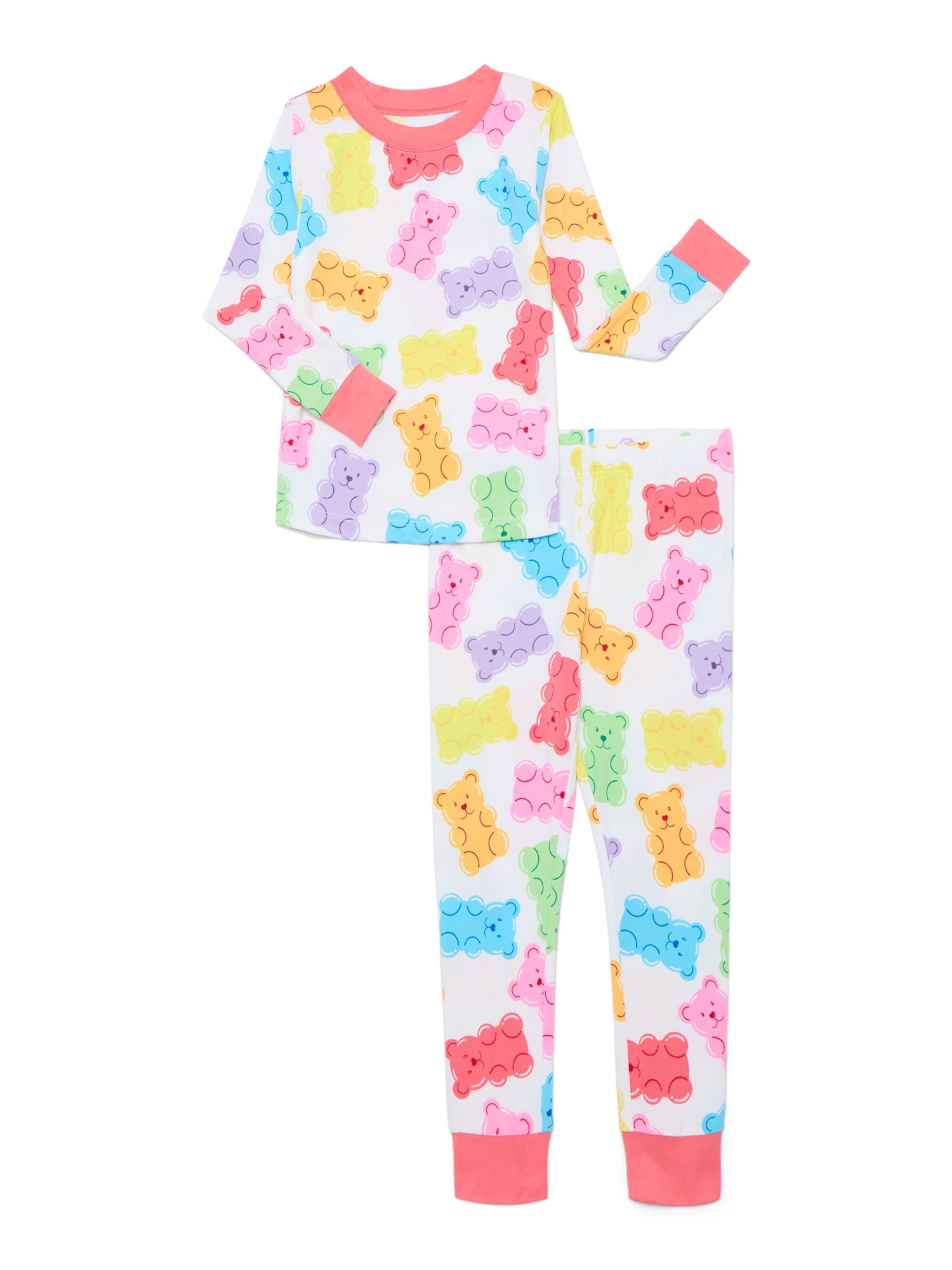 Valentine's Day Toddler Boys or Girls Snug-Fit Top and Pants Pajama Set from Way to Celebrate, 2-Piece, Sizes 12M-5T
