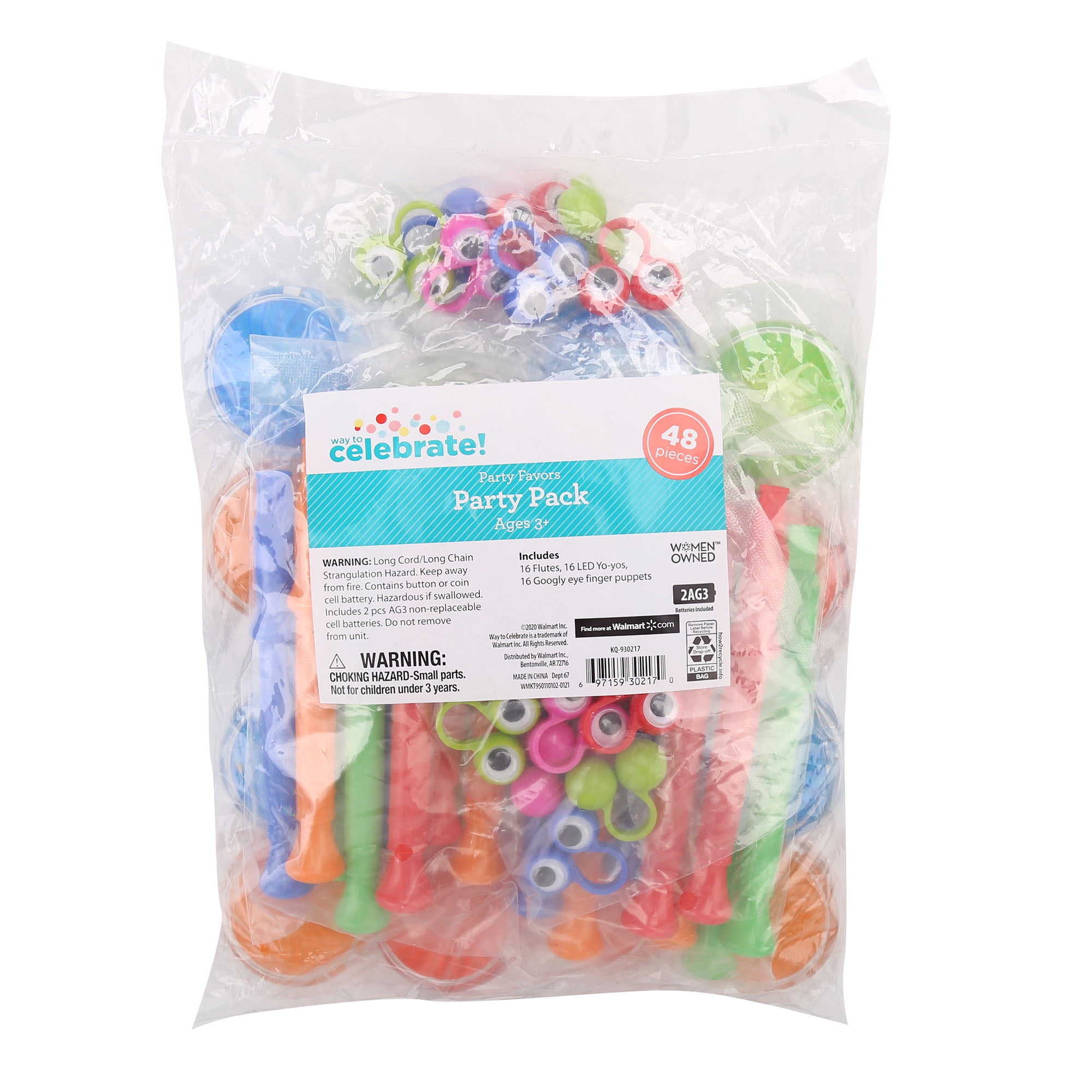 Way to Celebrate Toy Party Value Pack, Light Up Yo-Yo's, Party Favors, 48 Pieces - Walmart.com