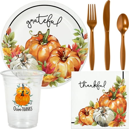 Way to Celebrate Traditional Thanksgiving Tableware Kit