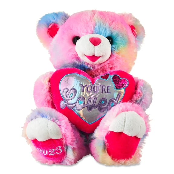 Way to Celebrate! Valentines Day 15in Sweetheart Teddy Bear 2023, Rainbow