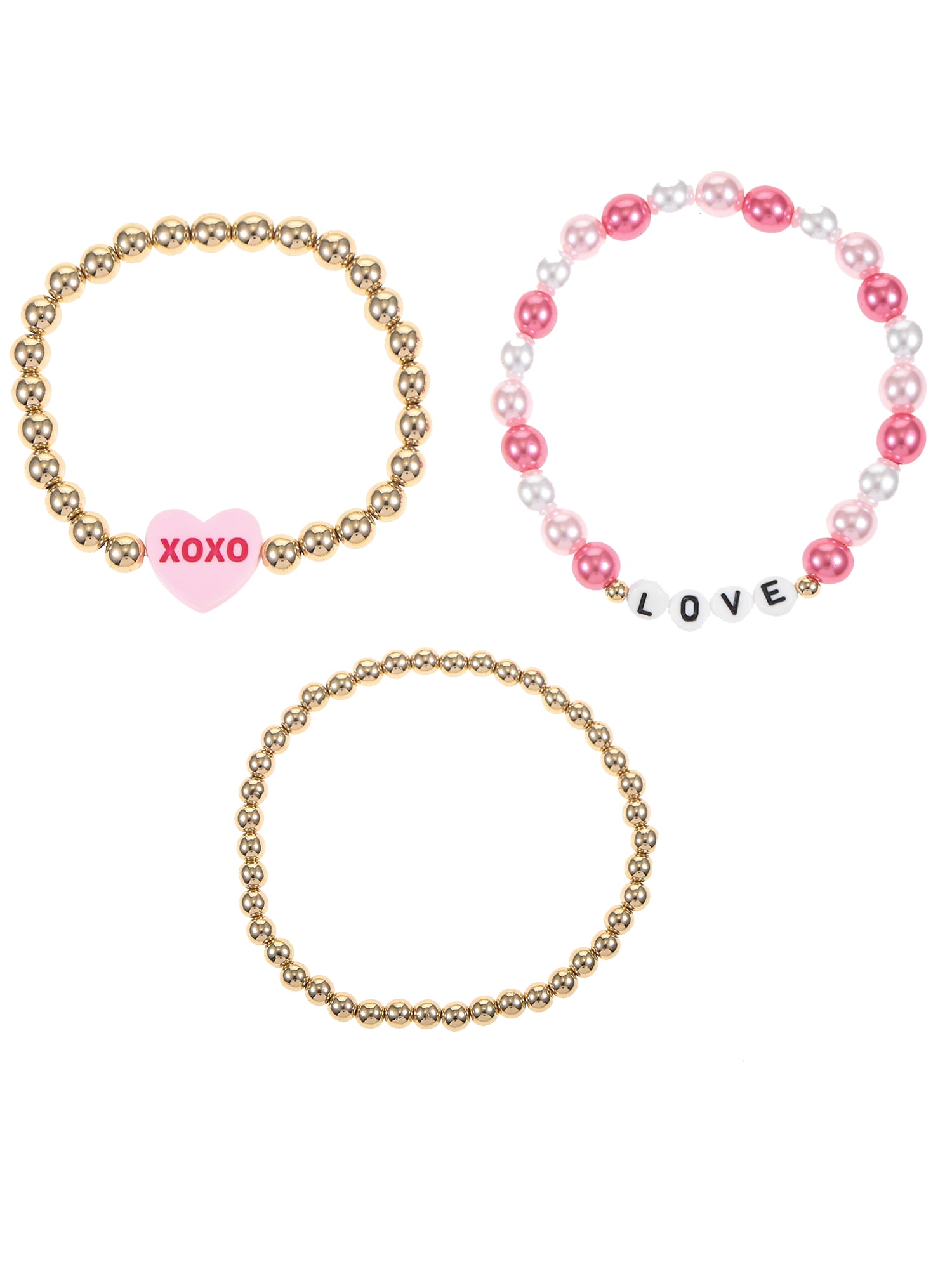 Girls Valentine Heart Starlet Shimmer Bracelets Set of 5 Girls Valentine Heart Starlet Shimmer Bracelets Set of 5