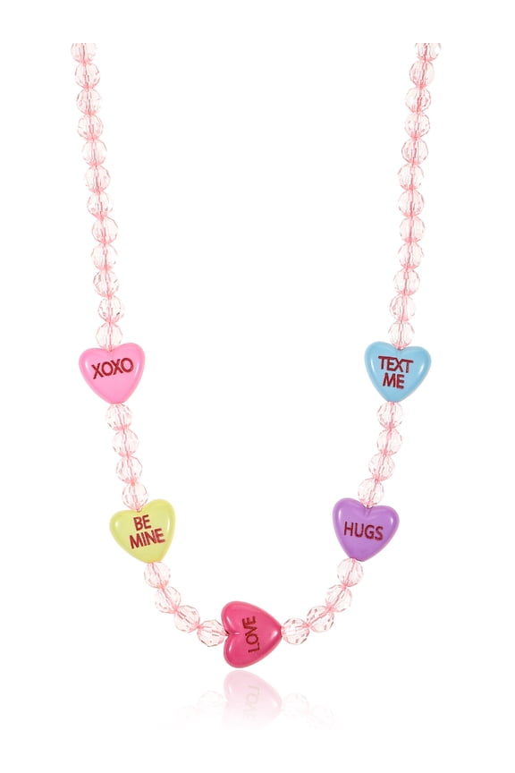 Valentine's Day Candy Hearts Necklace, 1 Piece