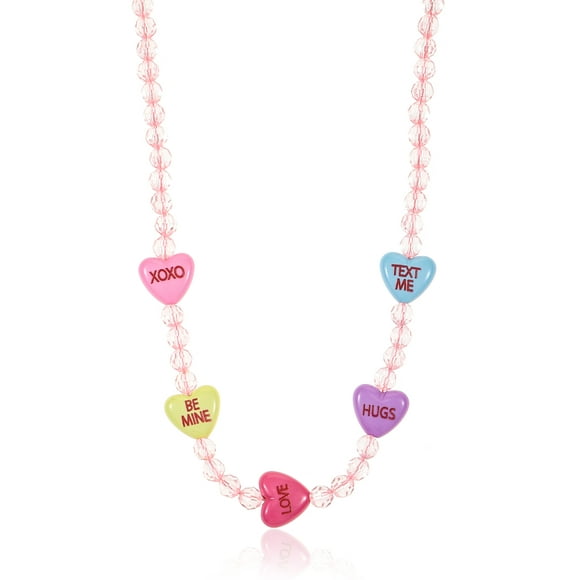 Way to Celebrate Valentine's Day Candy Hearts Necklace, 1 Piece