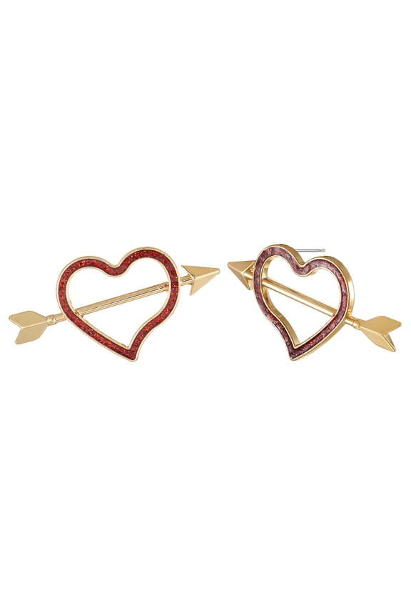 Valentine's Day Heart Arrow Earrings, 1 Pair