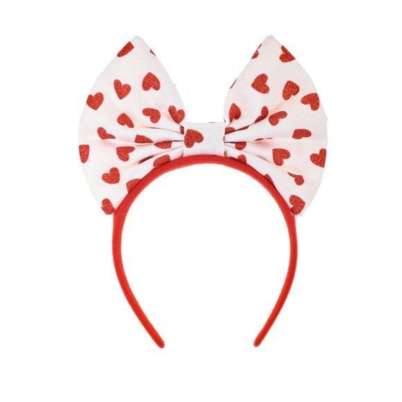 Way to Celebrate Valentine's Day Heart Dot Bow Headband, 1 Piece