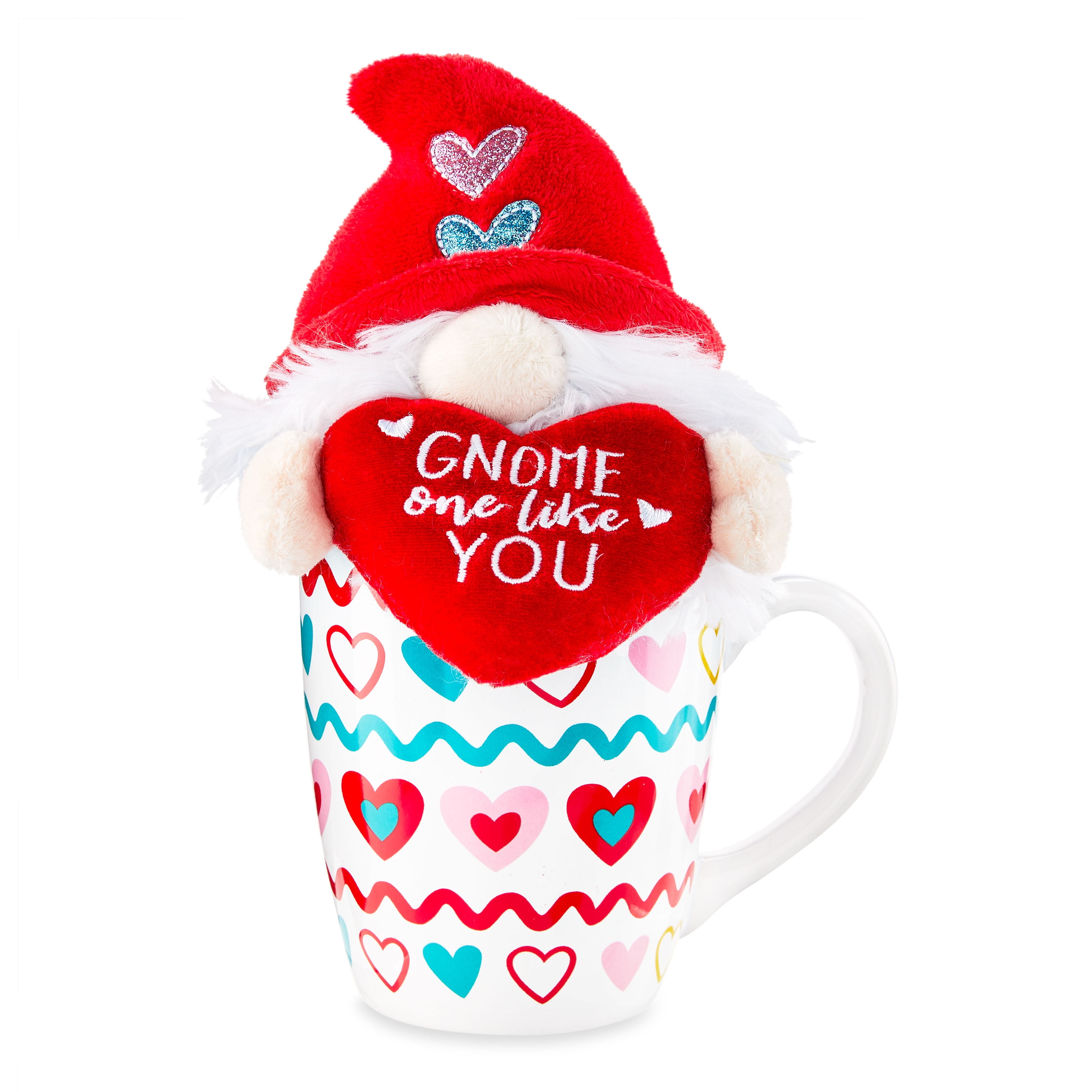 Way to Celebrate! Valentine's Day Jumbo Mug and Plush Set, Gnome