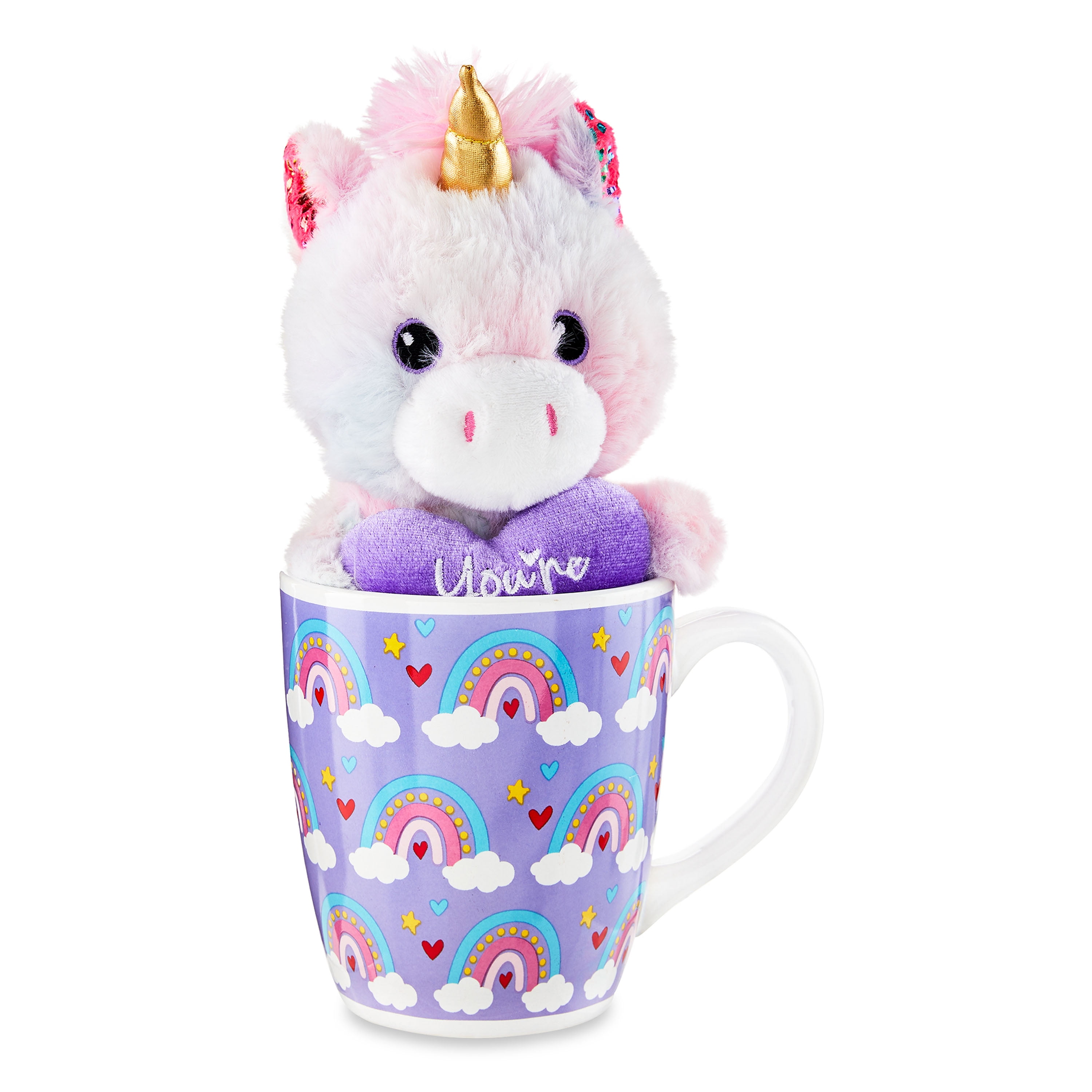 Way to Celebrate! Valentine's Day Jumbo Mug and Plush Set, Unicorn