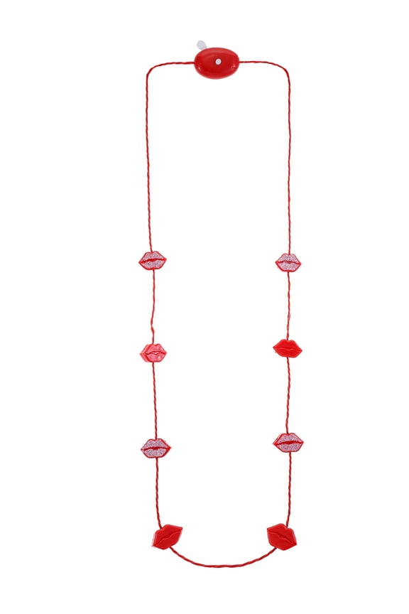 Valentine's Day Lips Light Up Necklace,1 Piece