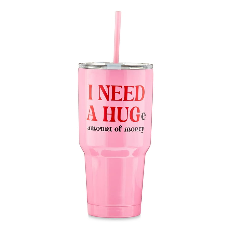 Way to Celebrate! Valentine's Day Need A Hug Pink Stainless Steel 32oz Tumbler