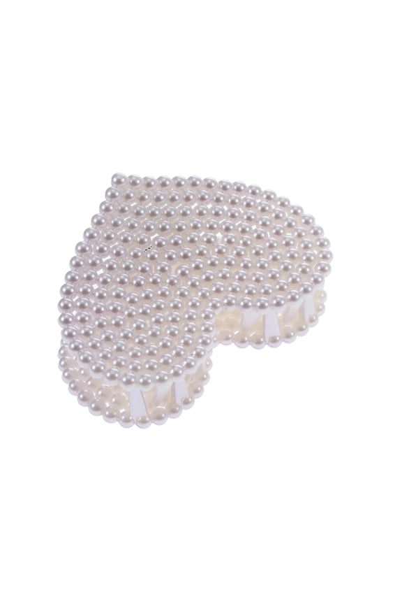 Valentine's Day Pearl Heart Claw Clip, 1 Piece