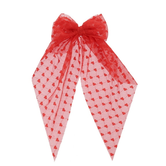 Way to Celebrate Valentine's Day Red Pattern Hair Bow, 1 Piece