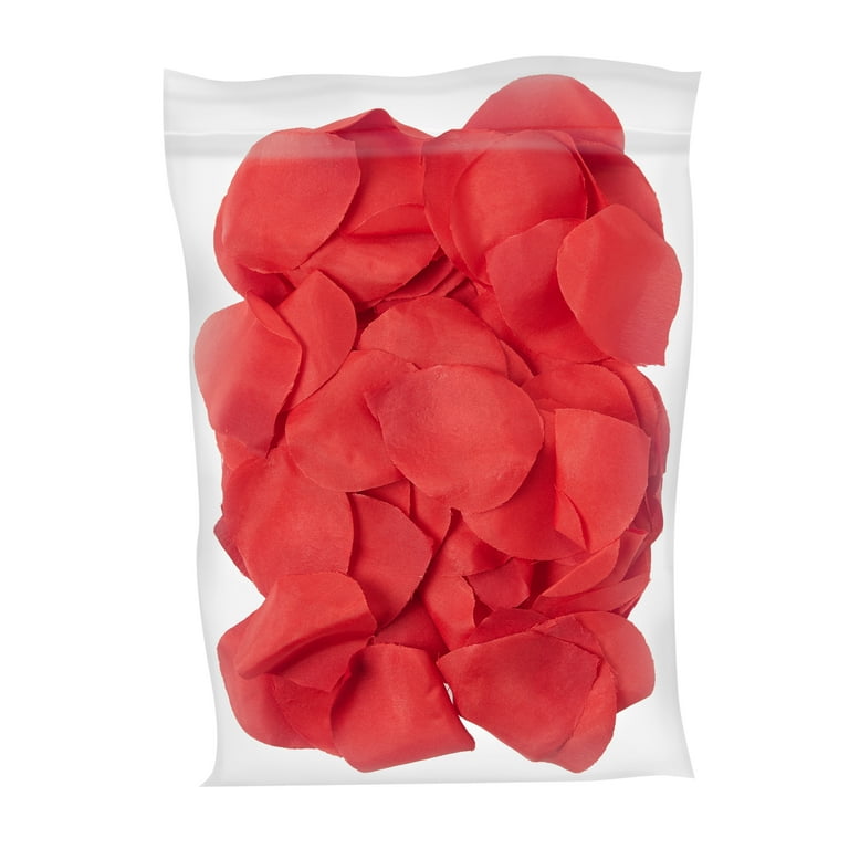 Red Silk Rose Petals, 100 petals per bag