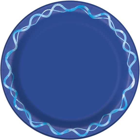 Way to Celebrate! Waves & Sharks Birthday Paper Dinner Plates, 9in, 8ct