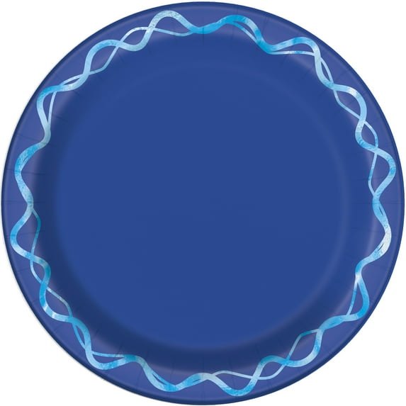 Way to Celebrate! Waves & Sharks Birthday Paper Dinner Plates, 9in, 8ct