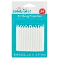 Way to Celebrate White Birthday Candles, 24 Pieces - Walmart.com
