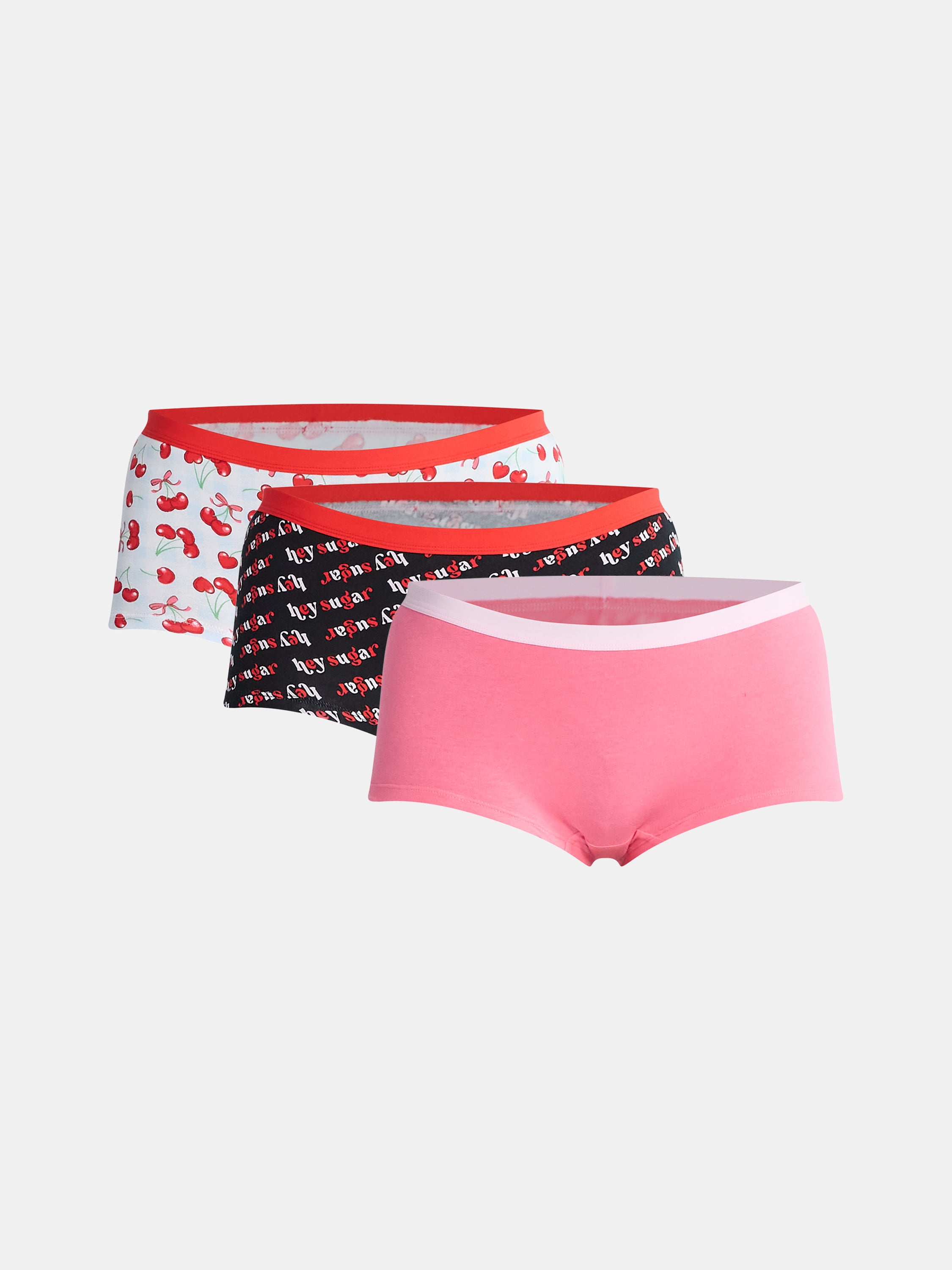Way to Celebrate Women's Boyshort Panties, 3-Pack, Sizes S-XXL