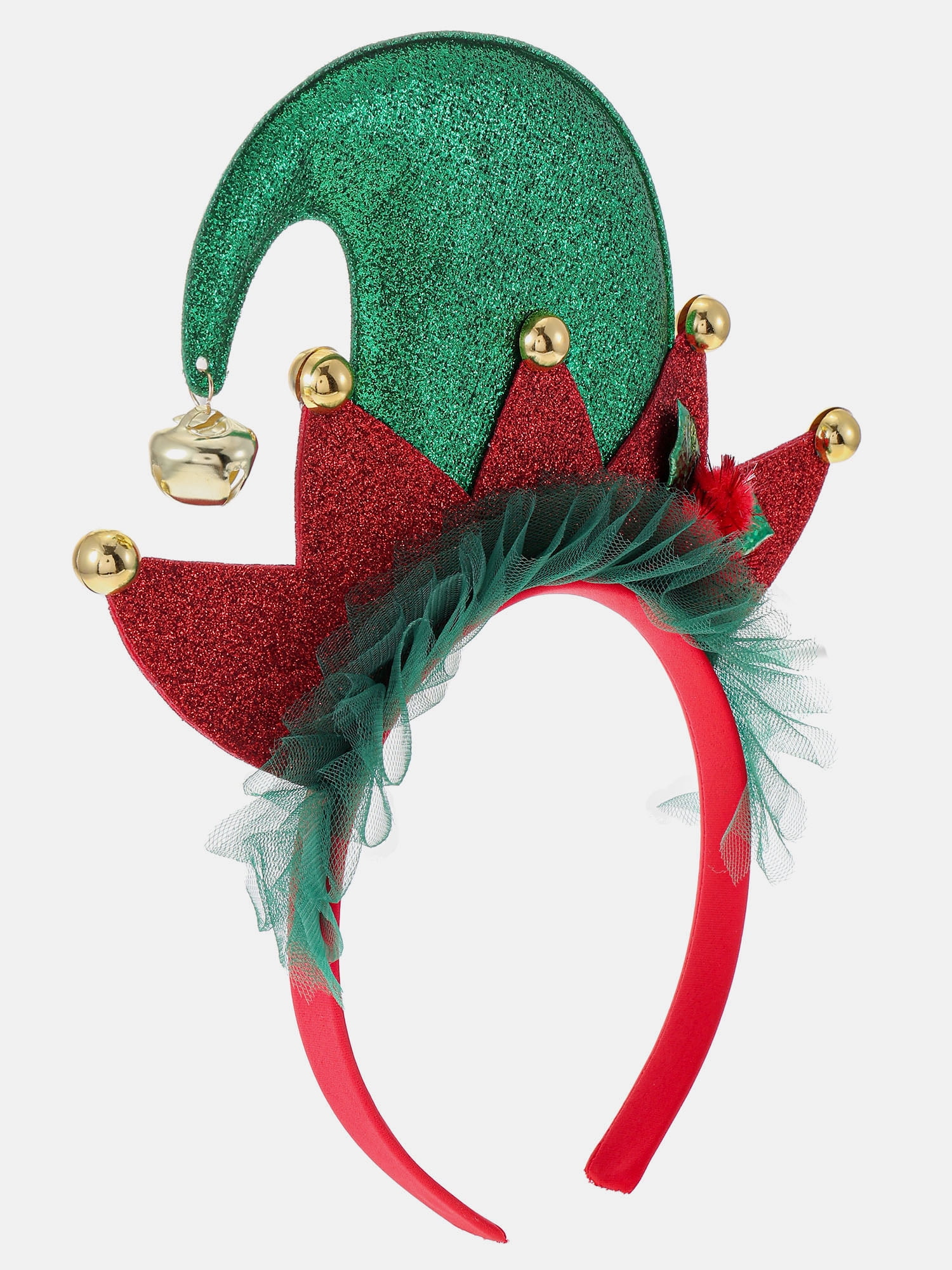 Way to Celebrate Women's Elf Hat Headband, Multicolor, 1 Piece, One Size Fits Most