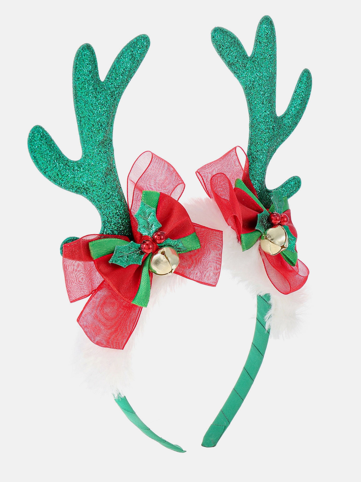 Way to Celebrate Women's Grn Reindeer Antler Headband, Brown, 1 Piece, One Size Fits Most
