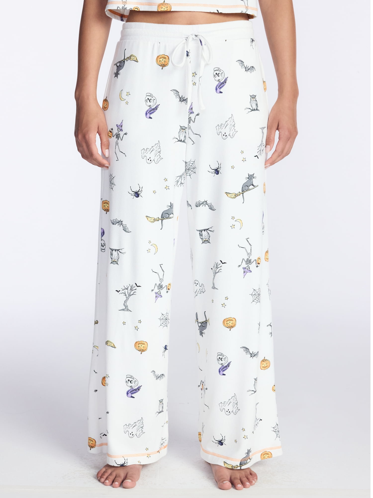 Halloween and Fall Women's Hacci Knit Sleep Pants from Way to Celebrate, 29.5" Inseam, Sizes XS-3X