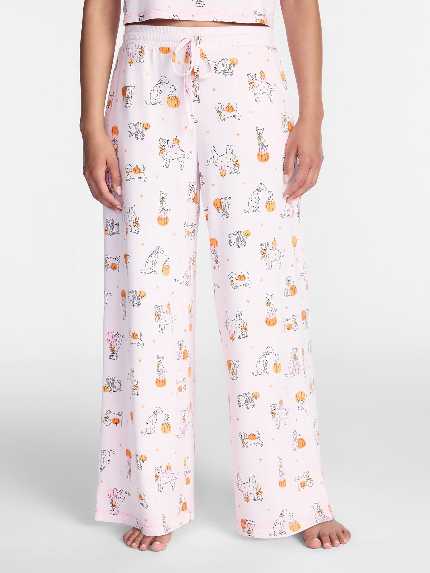 Halloween and Fall Women's Hacci Knit Sleep Pants from Way to Celebrate, 29.5" Inseam, Sizes XS-3X