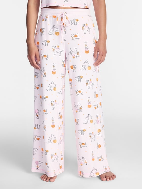 Halloween and Fall Women's Hacci Knit Sleep Pants from Way to Celebrate, 29.5" Inseam, Sizes XS-3X