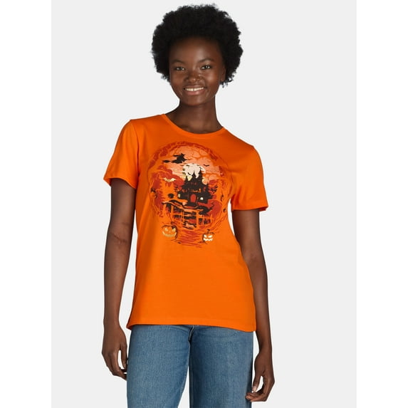 Way to Celebrate Women's Halloween Busy Night Tee, Sizes S-3XL