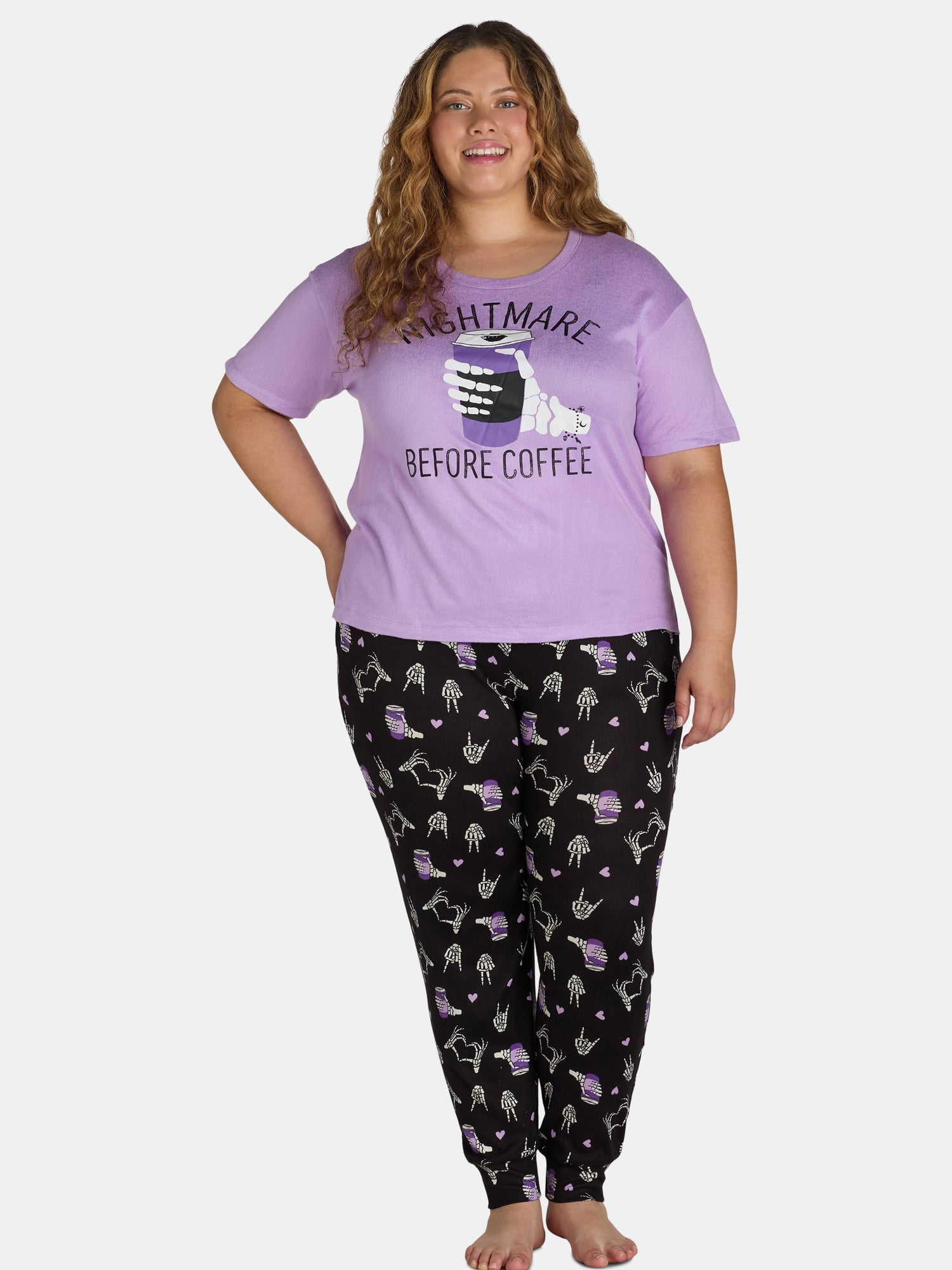 Womens Pajamas Walmart Halloween Pjs Way To Celebrate Women's