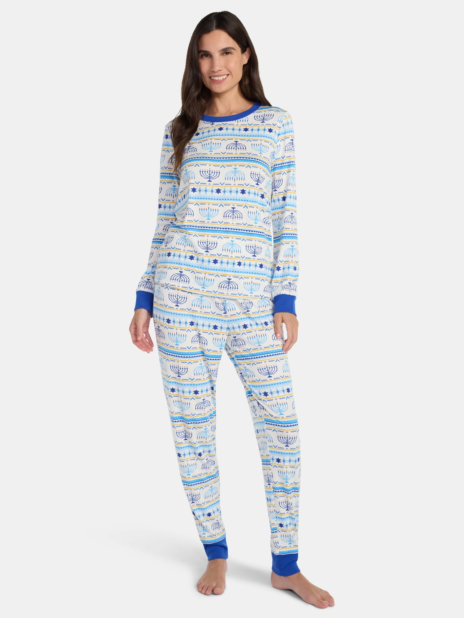 Hanukkah Women's and Women's Plus Matching Family Pajamas Set from Way to Celebrate, 2-Piece, Sizes S-3X