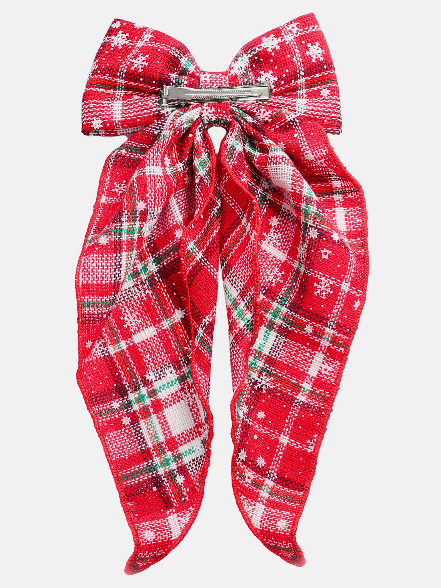 Way to Celebrate Women's Holiday Plaid Hair Bow, Multicolor, 1 Piece