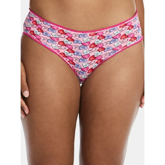 Valentine's Day Women's Jersey Hipster Underwear by Way to Celebrate, 7-Pack, Sizes S-XXL
