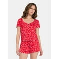 thumbnail image 1 of Valentine's Day Women's Knit Henley Top and Shorts Pajama Set from Way to Celebrate, 2-Piece, Sizes XS-3X, 1 of 5
