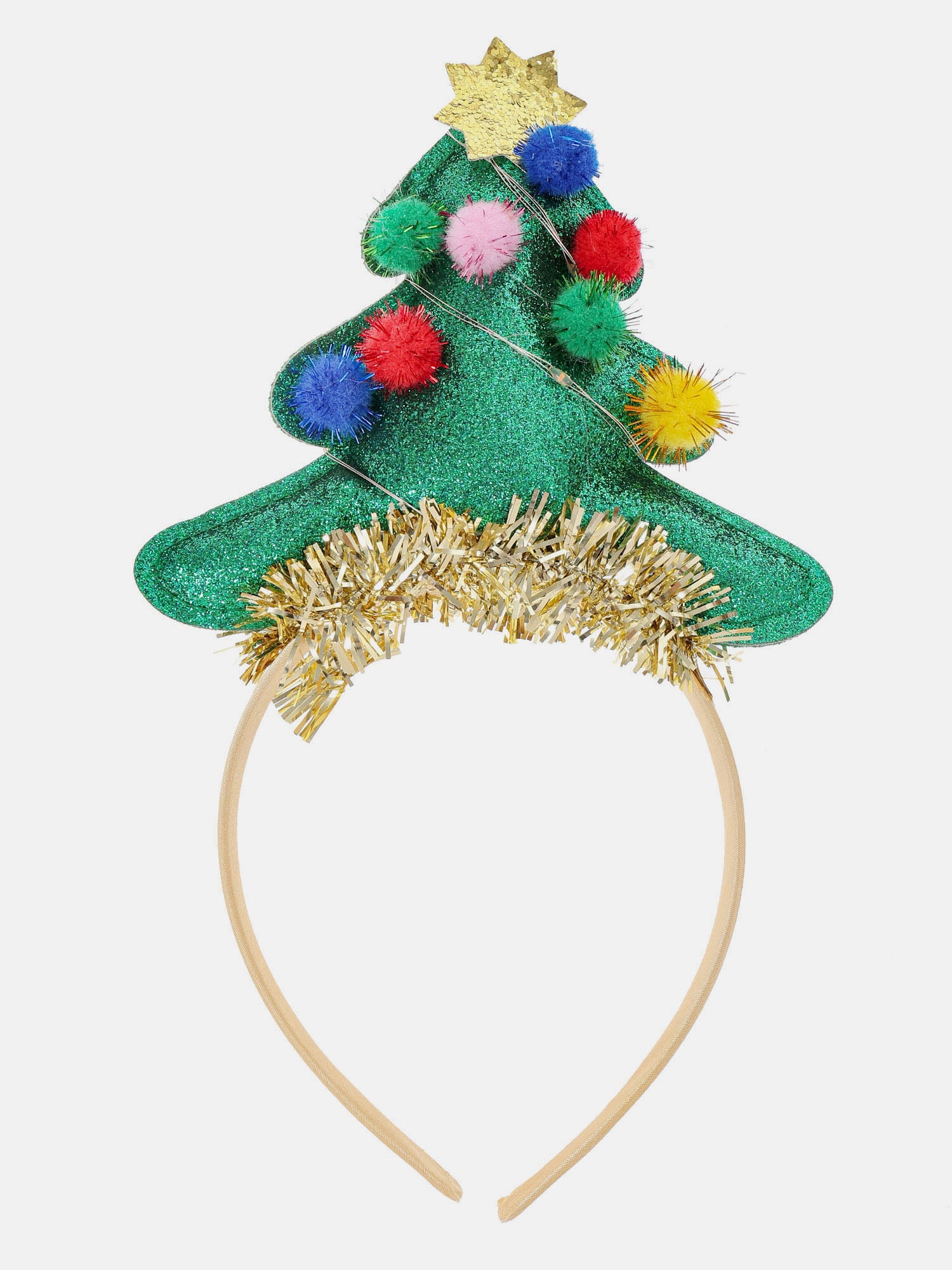 Women's Christmas Tree Headband, Green, 1-Piece