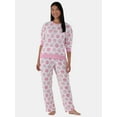thumbnail image 1 of Way to Celebrate Women's Lounge Top and Pants Pajama Set, 2-Piece, Sizes XS-3X, 1 of 4