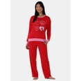 thumbnail image 1 of Way to Celebrate Women's Lounge Top and Pants Pajama Set, 2-Piece, Sizes XS-3X, 1 of 4