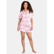 Way to Celebrate Women's Pride Notch Collar Top and Shorts Pajama Set, 2-Piece, Sizes XS-3X