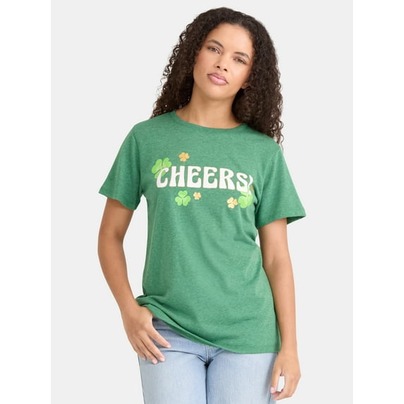 Way to Celebrate Women's St. Patrick's Day Graphic Tee, Sizes S-XXXL
