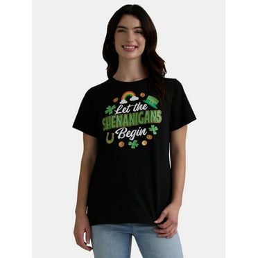 Way to Celebrate Women's St. Patrick's Day Graphic Tee, Sizes S-XXXL