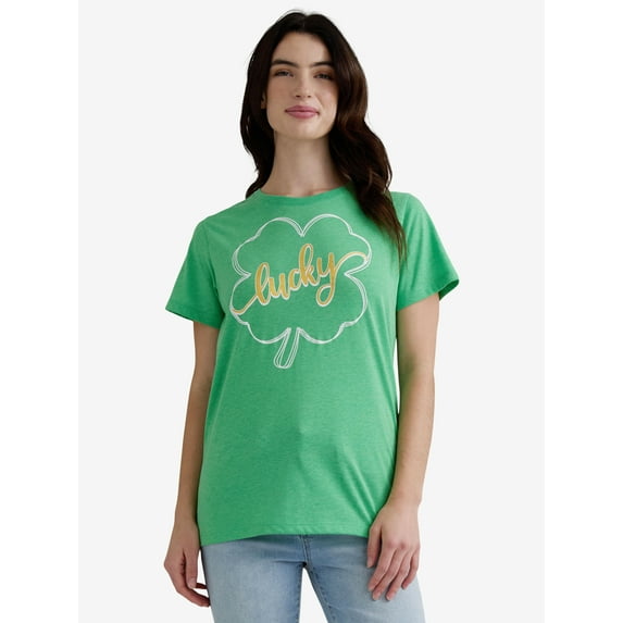 Way to Celebrate Women's St. Patrick's Day Graphic Tee, Sizes S-XXXL