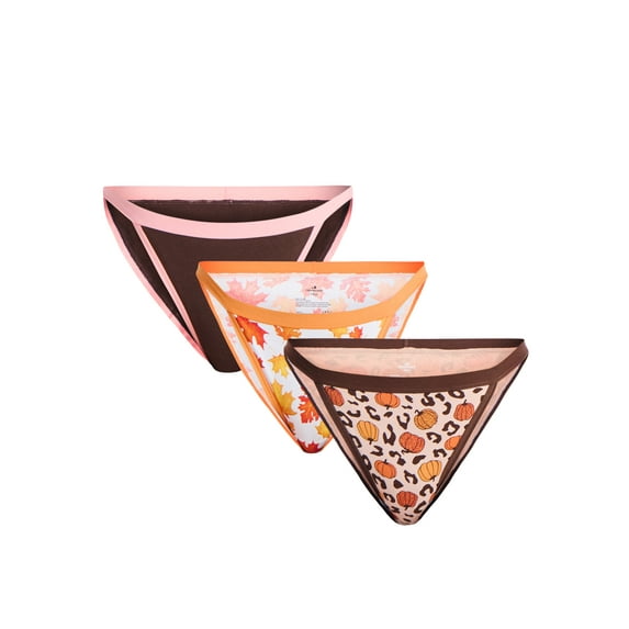 Way to Celebrate Women's String Bikini Panties, 3-Pack, Sizes S-XXL