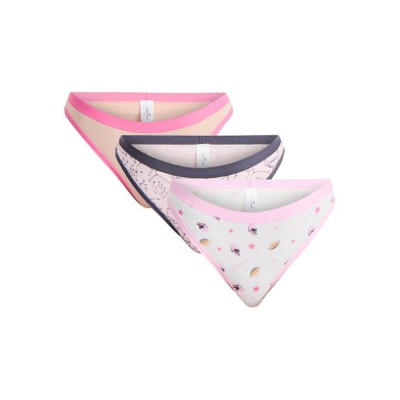 Way to Celebrate Women's Thong Panties, 3-Pack, Sizes S-XXL