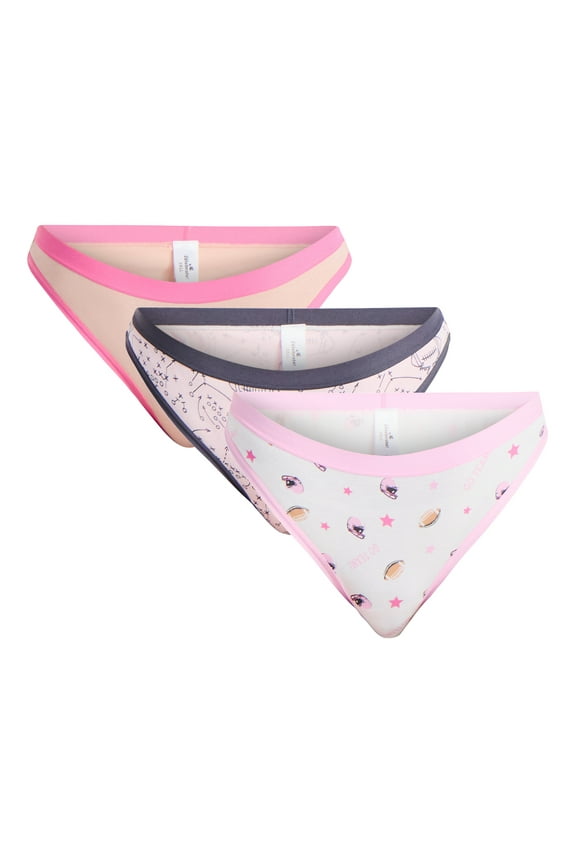 Women's Thong Panties, 3-Pack, Sizes S-XXL