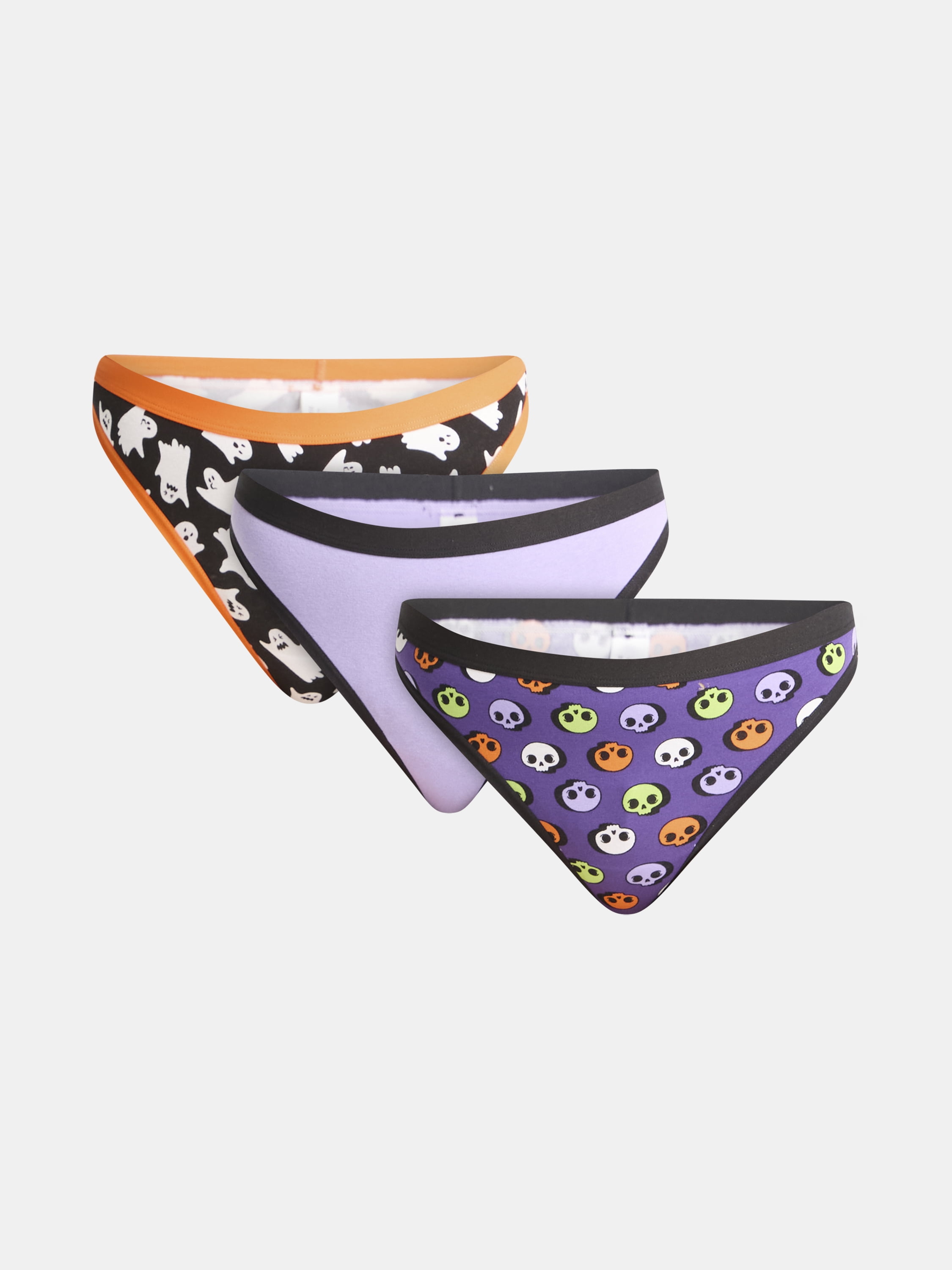 Way to Celebrate Women's Halloween Thong Panties, 3-Pack, Sizes S-XXL
