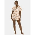 thumbnail image 1 of Halloween Women’s Printed Notched Top and Shorts Pajama Set from Way to Celebrate, 2-Piece, Sizes XS-3X, 1 of 5