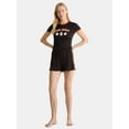 thumbnail image 1 of Halloween Women's and Women’s Plus Varsity Tee and Shorts Pajama Set, 2-Piece, Sizes XS to 3X, 1 of 5