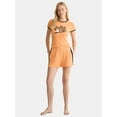 thumbnail image 1 of Halloween Women's and Women’s Plus Varsity Tee and Shorts Pajama Set, 2-Piece, Sizes XS to 3X, 1 of 5