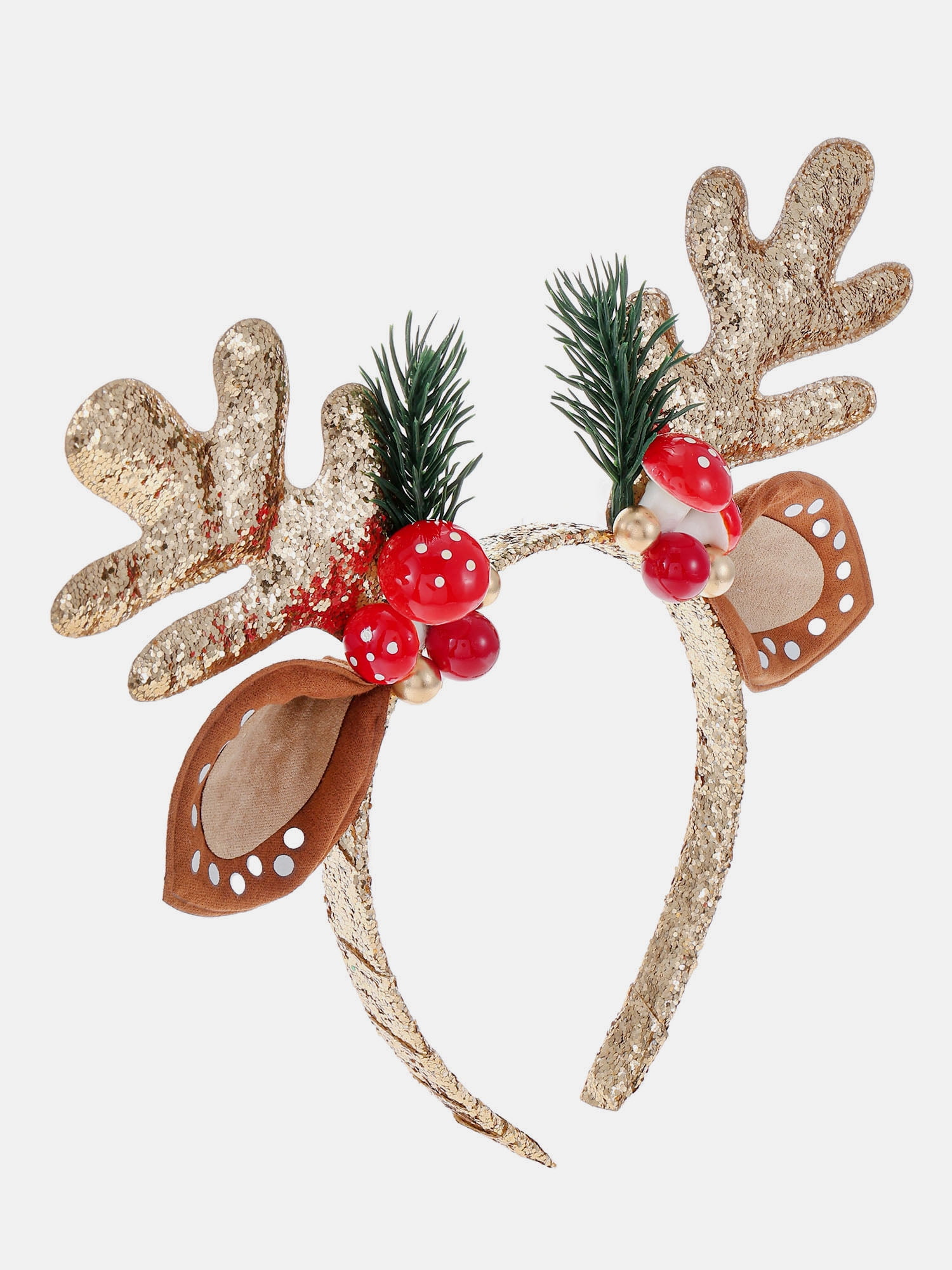 Way to Celebrate Women's Woodland Reindeer Antler Headband, Multicolor, 1 Piece, One Size Fits Most