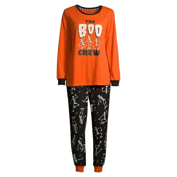 Women's Matching Family Halloween Pajamas Boo Crew, 2-Piece Set