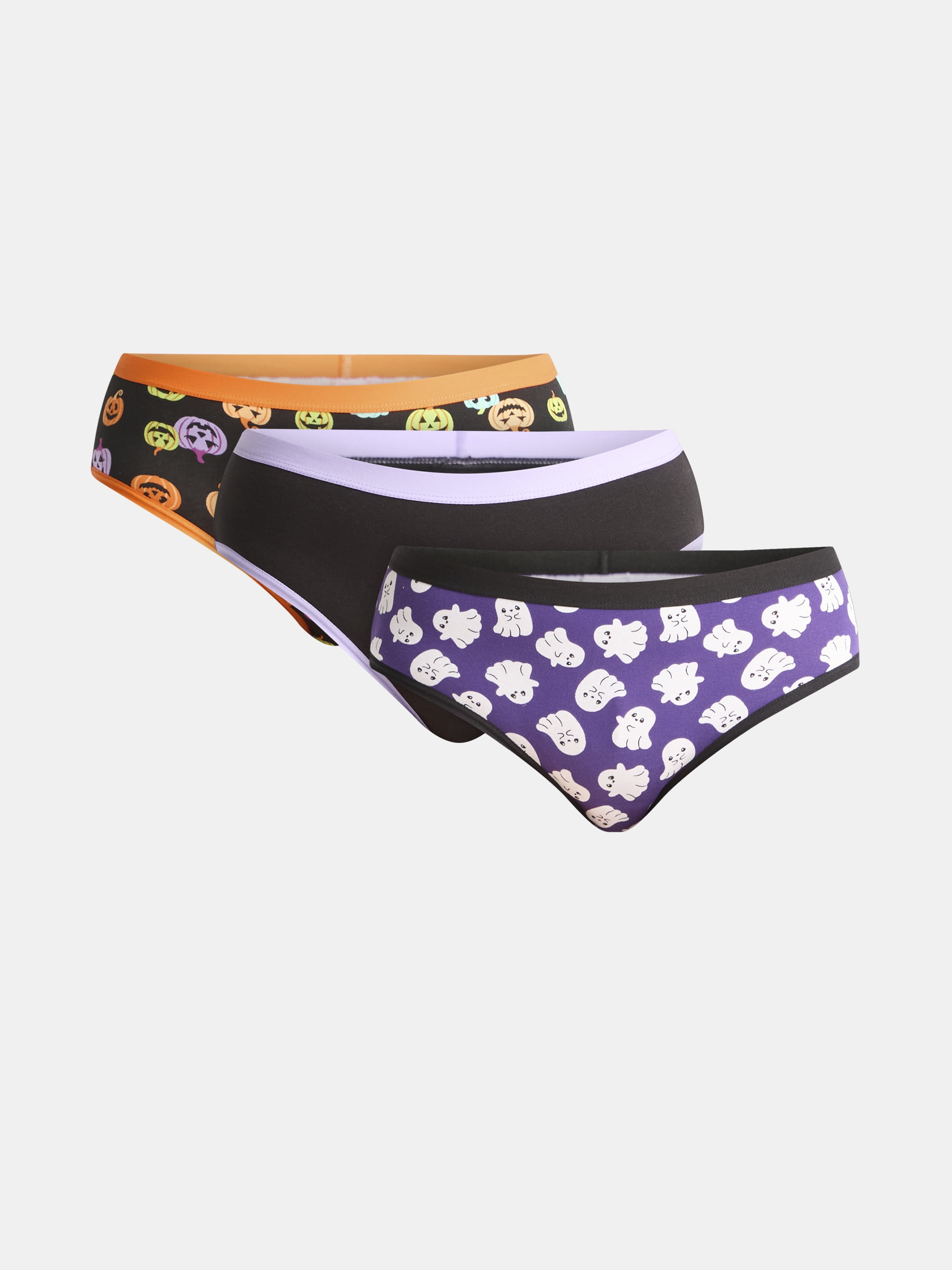 Way to Celebrate Women's Halloween Hipster Panties, 3-Pack, Sizes S-XXL